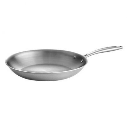 Tramontina 80116/007DS Gourmet 18/10 Stainless Steel Induction-Ready Tri-Ply Clad Fry Pan, 12-Inch, Stainless