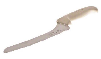 Update International KP-05 High Carbon Stainless Steel Offset Bread Knife, 9-Inch