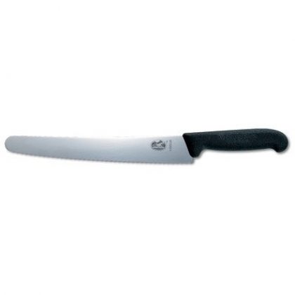 Victorinox 47547 10-1/4-Inch Wavy Bread Knife, Black Fibrox Handle