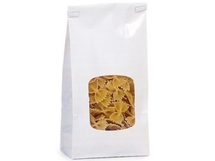 1 Lbs. White Tin Tie Pastry/coffee Bags (25 Bags) with Windows