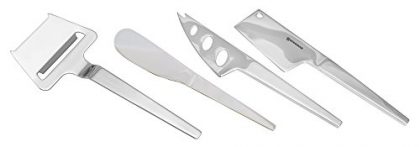 Swissmar Four Piece Slim-Line Stainless Steel Cheese Knife Set
