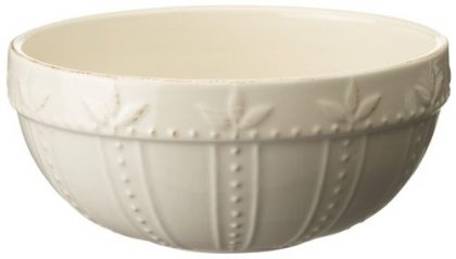 Signature Housewares Sorrento Collection 60-Ounce Small Mixing Bowl, Ivory Antiqued Finish