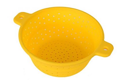 Collapsible Colander By Kitchen Collapsibles – Folding Silicone Pasta Strainer