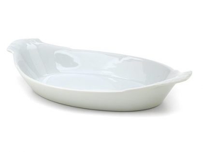 Hic 98047 Porcelain Oval Au Gratin Dish, 12-1/2″
