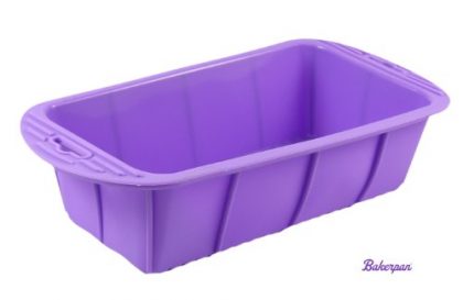 Bakerpan Silicone Loaf Pan, Loaf Mold, Bread Pan, Cake Baking Mold, 7 Inch w/ Handle