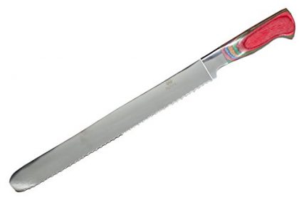 Royal 16 inch Bread Knife – Serrated Edge Sharp Blade – Beautiful Wood Handle