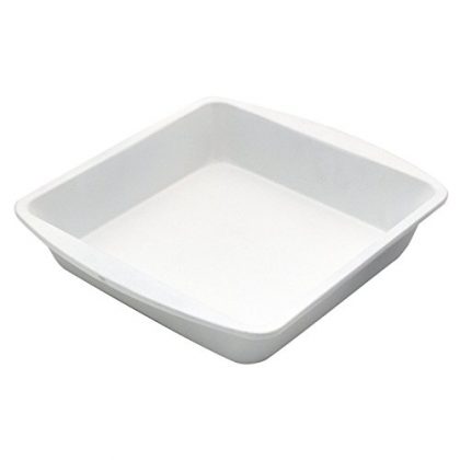 CeramaBake BC3000 Range Kleen Square Cake Pan, 8-Inch, White