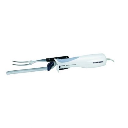 Black & Decker EK700 9-Inch Electric Carving Knife, White