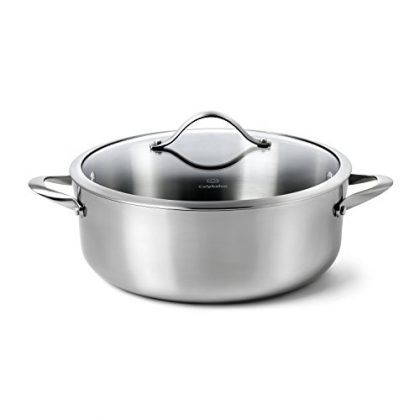 Calphalon Contemporary Stainless Steel 8-Quart Dutch Oven with Cover