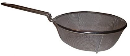 The Platinum Chef Best Food Strainer Colander With Polished Stainless Steel Mesh and Easy Grip Handles Is Rust Resistant With Easy Cleanup And Is The #1 Kitchen Utensil To Have.
