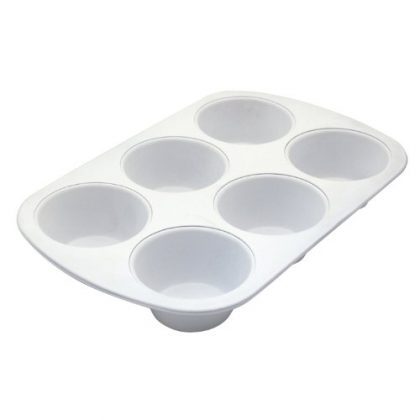 CeramaBake BC6010 Range Kleen 6-Cup Muffin Pan, Jumbo, White