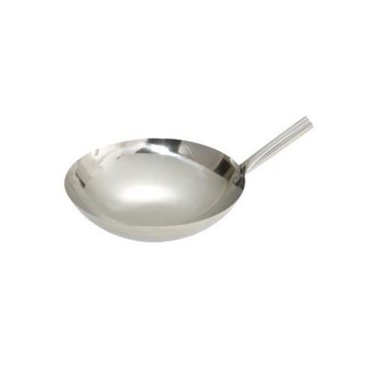 Winco WOK-16N Stainless Steel Wok with Riveted Joint Handle, 16-Inch