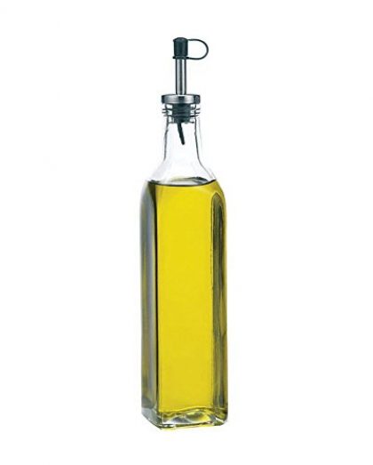 Dr Butler 17 Ounce Square Glass Olive Oil / Vinegar Dispenser Cruet Bottles