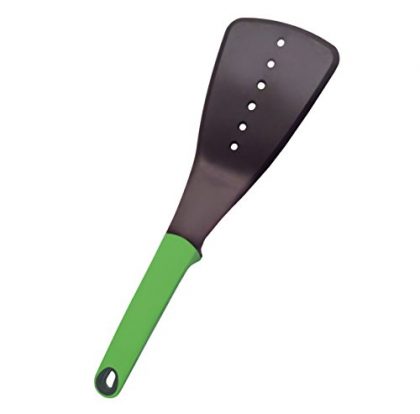 Green Kitchen Nylon Turner Spatula. “Elevated” Design. Amazing Bonus”Toxic Free Living” E-book. Safe for All Types Of Cookware- Ergonomic Handle Design Flexible Tip. Order Today Risk Free