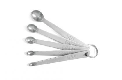 Norpro 3080 Mini Stainless Steel Measuring Spoons, Set includes ( tad, dash, pinch, smidgen and a drop )