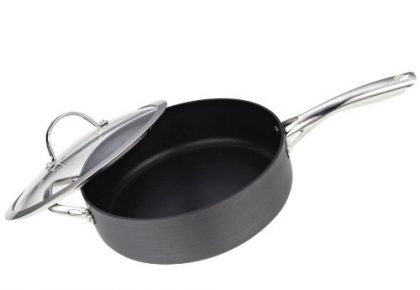 Cooks Standard NC-00346 5-Quart Hard Anodize Premium Grade Nonstick with Deep Straight Saute Pan with Cover, 11-Inch