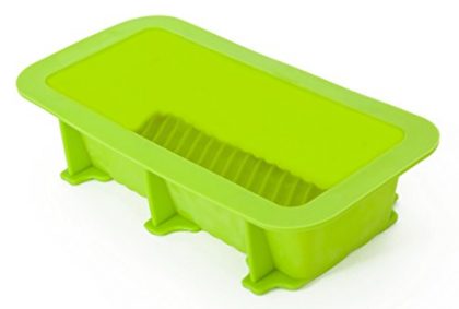 Silicone Loaf Pan (Green) – 9×4″ Loaf Pan for Bread, Cake and Meatloaf