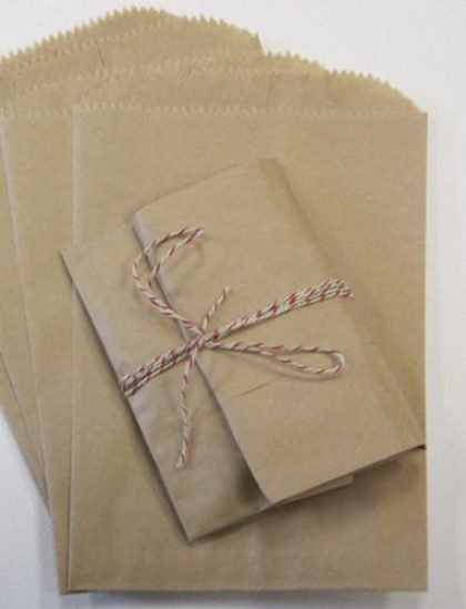 MyCraftSupplies 200 Brown Kraft Paper Bags, 5 x 7.5, Good for Candy Buffets, Merchandise