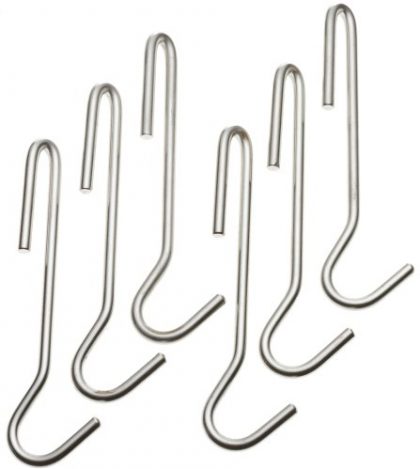 Cuisinart CRUH-6 Chef’s Classic Cookware Universal Pot Rack Hooks, Brushed Stainless, Set of 6