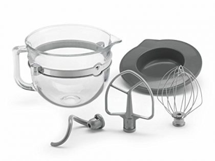 KitchenAid KSMF6GB 6-qt Glass Bowl w/ Lid & Mixing Tools