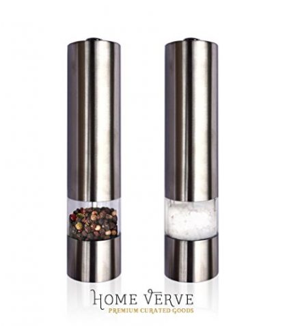 Home Verve Electric Salt And Pepper Mills: The Easiest and Most Beautiful Home Kitchen, Restaurant, or Banquet Spice Mills, Spice Graters, Pepper Mills, & Salt Mills, to Replace Your Old Salt Shakers