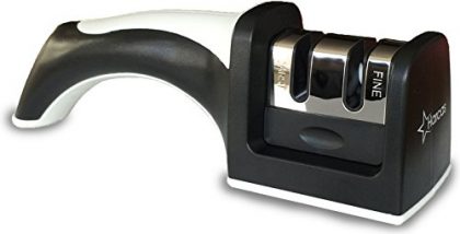Harcas Knife Sharpener – Professional 2 Stage Sharpening System. White