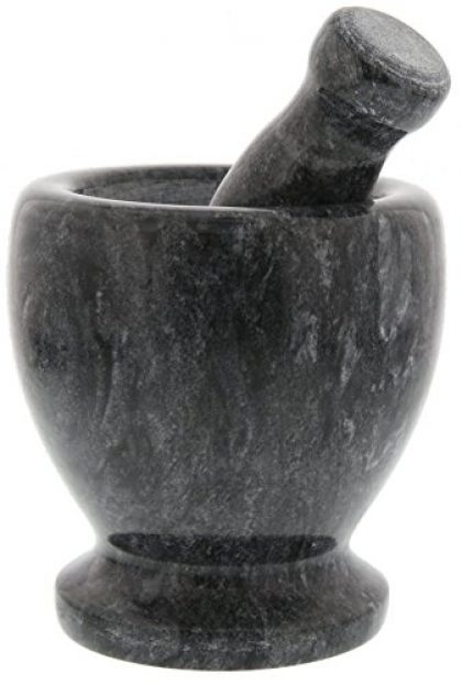 Marble Mortar and Pestle – Stone Mortar and Pestle – Black