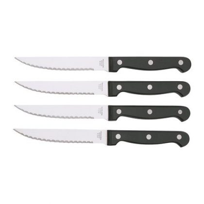 Ikea Snitta Set of 4 Steak Knives Black Stainless Steel