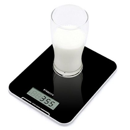Etekcity 0.1oz High Accuracy 22lb/10kg Digital Multifunction Kitchen Food Scale Pro, Ultra Thin, Volume Measurement Supported (Certified Refurbished)