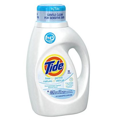 Tide Free and Gentle High Efficiency Unscented Detergent, 50 Ounce (Pack of 2)
