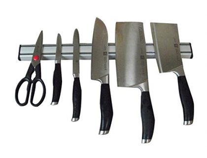 Ouddy 15 Inch Magnetic Knife Bar, Aluminum Magnetic Knife Holder, Magnetic Knife Strip, Knife Rack Strip