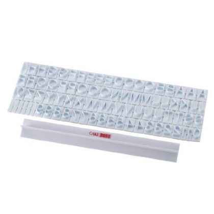 Cake Boss Decorating Tools Letter and Number Fondant Stamp Set, White