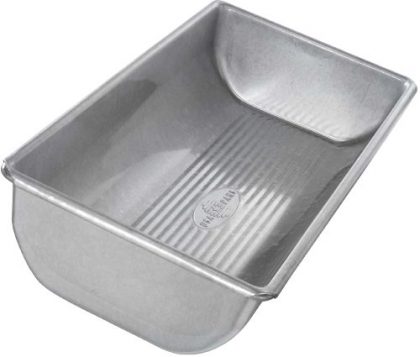 USA Pans 12 x 5 1/2 x 2 1/4 Inch Hearth Bread Pan, Aluminized Steel with Americoat