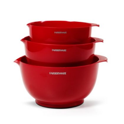 Farberware Classic Mixing Bowls (Red, Set of 3)