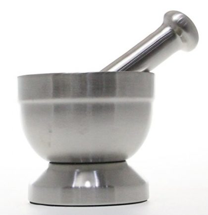 JustNile Mortar and Pestle – High Quality Double Walled Stainless Steel