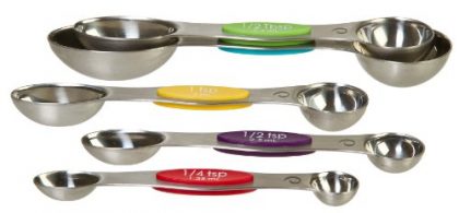 Prepworks from Progressive Stainless Steel Snap Fit Measuring Spoons, Set of 5