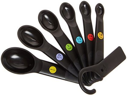 OXO Good Grips 7-Piece Plastic Measuring Spoons, Black