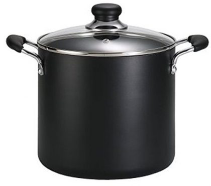 T-fal A92279 Specialty Total Nonstick Dishwasher Safe Stockpot Cookware, 8-Quart, Black