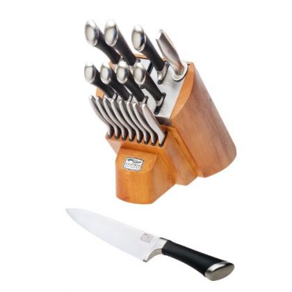 Chicago Cutlery Fusion Knife Block Set 1090390, 18-Pieces, Stainless Steel