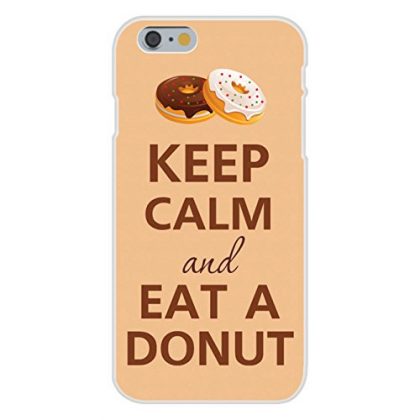 Apple iPhone 6 Custom Case White Plastic Snap On – Keep Calm and Eat a Donut