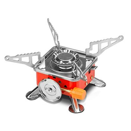 Etekcity E-gear Portable Collapsible Outdoor Backpacking Camping Stove Butane Propane Burner for Gas Canisters with CP/P220/DOT2P type valves