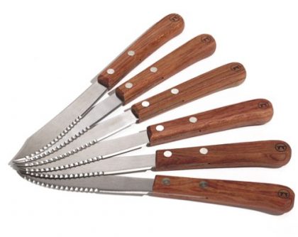 Outset QB90 Rosewood Steak Knives; Set of 6