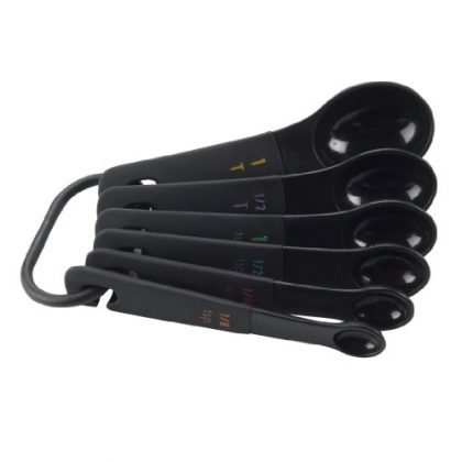 OXO Good Grips 6-Piece Measuring Spoon Set, Black, Updated Design