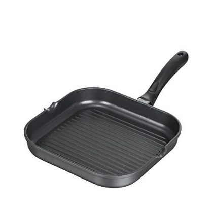 VonShef 11 Inch Non-Stick Cast Aluminum Clean Square Grill/Griddle Pan For Any Stovetop
