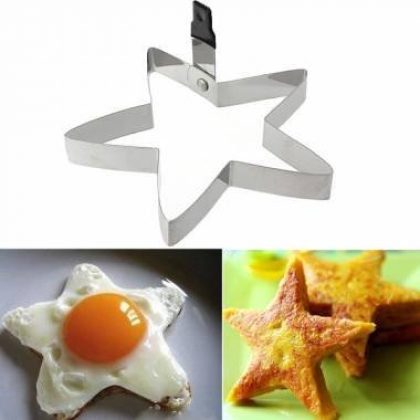 Stainless Steel Star Shape Kitchen Fried Egg Mold Cookie Cutter Tools
