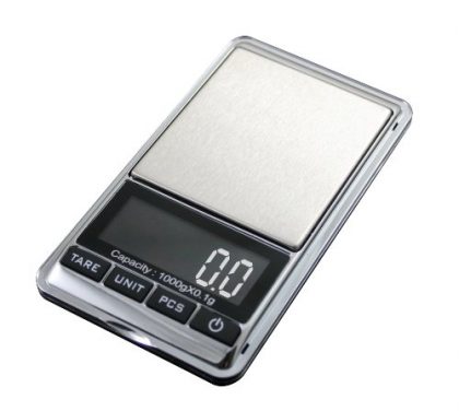 American Weigh Scale Chrome-1kg Digital Pocket Scale, Chrome, 1000 X 0.1 G