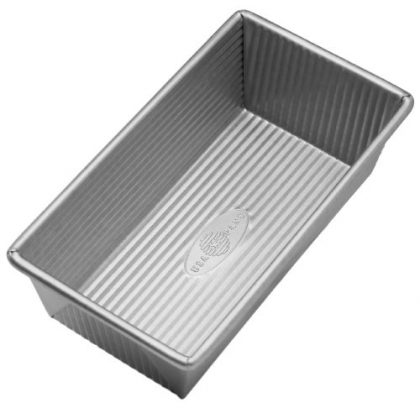 USA Pans 8.5 x 4.5 Inch Aluminized Steel Loaf Pan with Americoat Loaf Pan
