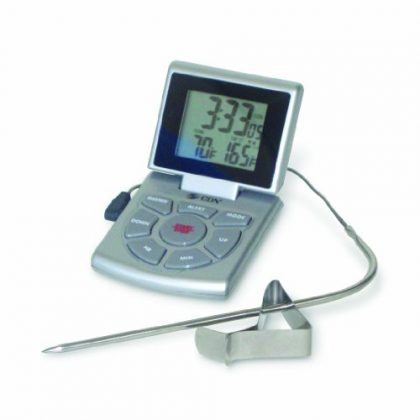CDN DTTC-S Combo Probe Thermometer, Timer & Clock – Silver