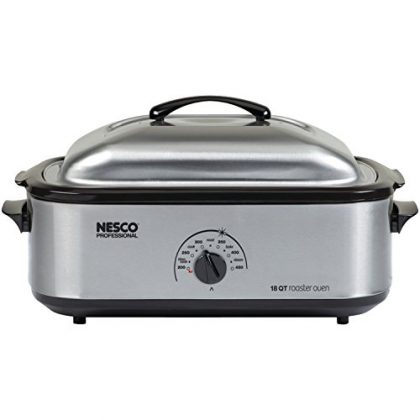 Nesco 4818-25PR 18-Quart Professional Roaster Oven, Stainless Steel Base and Lid.