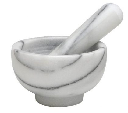 HIC Brands that Cook Natural Marble Mortar and Pestle